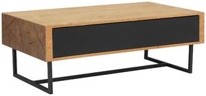 KONFERENČNÍ STOLEK, přírodní barvy, černá, dřevo, kov, kompozitní dřevo, 110/60/40 cm MID.YOU, Online Only