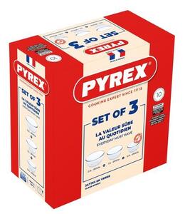 SADA MISEK PYREX 3KS, 0,7L+1,1L+2,3L, SKLO