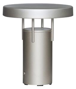 Stříbrná kovová nabíjecí stolní LED lampa Hübsch BringMe 20 cm