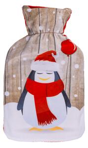 GiftyCity Termofor s fleecovým obalem, 0,7 l, tučňák