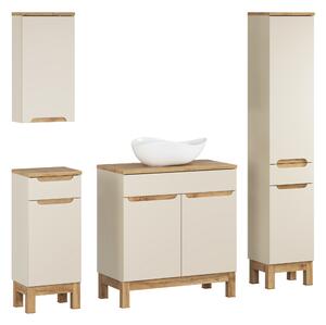 Comad Set koupelnového nábytku Bali Cashmere 80 kašmír mat/dub wotan (6 kusů nábytku)