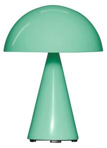 Zelená kovová nabíjecí stolní lampa Hübsch Mush 20 cm