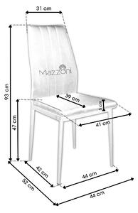 Židle ATOM černá (tkanina Bluvel 19) - moderní, čalouněná, sametová, do obývacího pokoje, jídelny, kanceláře, kuchyně