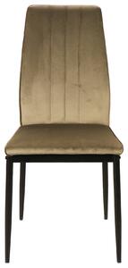 Židle ATOM olivová (tkanina Bluvel 77) - moderní, čalouněná, sametová, do obývacího pokoje, jídelny, kanceláře, kuchyně