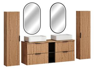 Comad Set koupelnového nábytku Adel Oak 140 dub wotan (10 kusů nábytku)