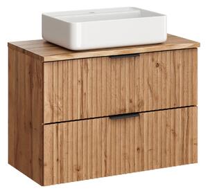 Comad Koupelnová skříňka s deskovým umyvadlem Adel Oak 80 dub wotan