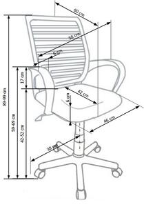 Kancelářská židle SANTANA černá / šedá Halmar
