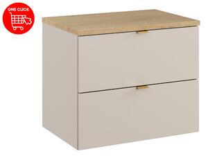Comad Koupelnová skříňka pod deskové umyvadlo Dalia Cashmere 60 kašmír mat/dub cremona