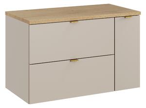 Comad Set koupelnového nábytku Dalia Cashmere 80 kašmír/dub cremona (3 kusy nábytku)