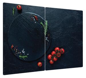 Skleněná kuchyňská deska ROCK TOMATO STONE 60x52cm - krájecí deska - ochranná deska,HC52x30_00012
