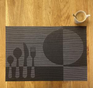 Prostírání Deluxe pod talíř food tmavě šedá 35x45cm TiaHome