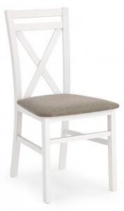 Židle DARIUS (Bílá / Světle hnědá)