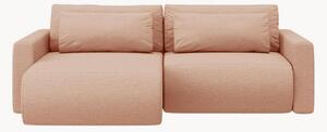 Trojmístná rohová rozkládací pohovka s úložným prostorem Belfast Peach & Black