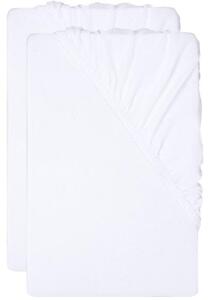Livarno® Sada žerzejových napínacích prostěradel, 90–100 x 200 cm, 2dílná, bílá (800013949)