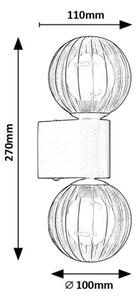 RABALUX 75022 Colzar nástěnné svítidlo nad zrcadlo D100mm 2xG9 IP44 matná černá