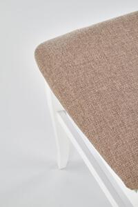 Jídelní židle CITRONE – masiv, látka, více barev třešeň / béžová