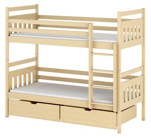 Patrová postel Síma - komplet Velikost spací plochy: 160x80, Barva: bílá, Šuplík: NE