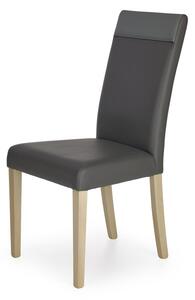 Jídelní židle NORBERT – masiv, ekokůže, více barev Dub sonoma / šedá