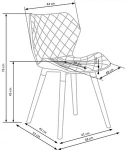 Jídelní židle K-277 (šedá/bílá)