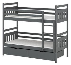 Patrová postel Síma - komplet Velikost spací plochy: 160x80, Barva: bílá, Šuplík: NE