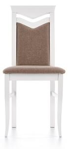 Jídelní židle CITRONE – masiv, látka, více barev Tmavý ořech / béžová