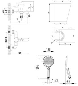Kielle Oudee Vanová baterie se setem, EcoSpare, chrom 10302SN40