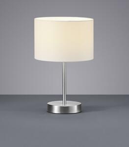 Trio Leuchten 501100101 HOTEL - Moderní stolní lampička 1 x E14, 32cm (Moderní stolní lampa s bílým textilním stínidlem)