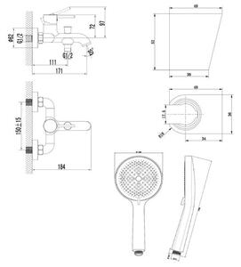 Kielle Vega Vanová baterie se setem, EcoSpare, chrom 10302SN20