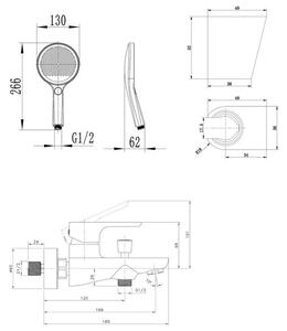 Kielle Vega Vanová baterie se setem, EcoSpare, černá mat 10318SN44