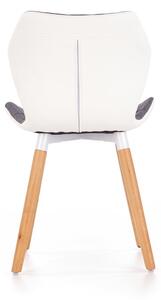 Jídelní židle K-277 (šedá/bílá)