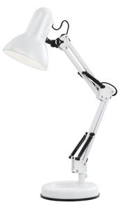 Globo 24881 FAMOUS - Bílá lampa na pracovní stůl, 59cm výška (Stolní bílá lampička)