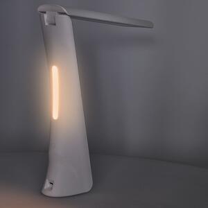 Solight LED stolní lampička nabíjecí, 5W, display, změna chromatičnosti, USB, bílá