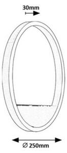 RABALUX 71312 Thrac nástěnné svítidlo D250mm LED 15W/1000lm 4000K kartáčovaný hliník, bílá