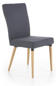 Jídelní židle CARSON –⁠ dřevo/látka šedá