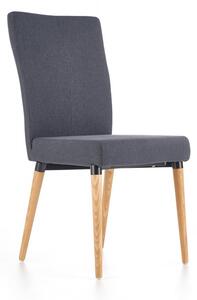 Jídelní židle CARSON –⁠ dřevo/látka šedá