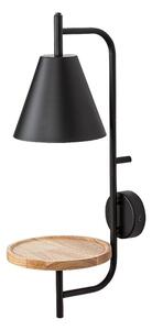 RABALUX 71293 Azome nástěnné svítidlo s vypínačem D150mm 1xE27 černá, dřevo