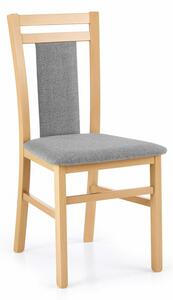 Dřevěná jídelní židle HUBERT 8 – masiv, látka, více barev wenge / béžová