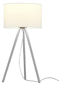Trio Leuchten 506600101 TRIPOLIS - Elegantní stolní lampa na trojnožce (Moderní stolní svítidlo s textilním stínidlem)