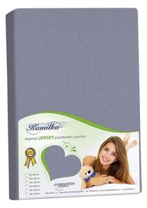 Bellatex Jersey prostěradlo tmavá šedá rozměr 90x200x40 cm