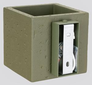 Sollux SL.1843 - Nástěnné bodové svítidlo QUAD 1xG9/8W/230V beton/zelená