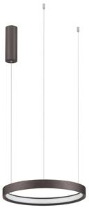 Hnědé kovové závěsné LED světlo Nova Luce Perrine 40 cm