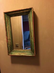 Hitra Zrcadlo v rámu zeleno-červená patina
