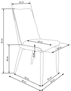 Jídelní židle K368 šedá / černá Halmar
