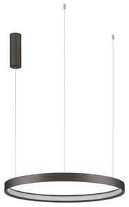Hnědé kovové závěsné LED světlo Nova Luce Perrine 60 cm