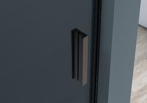CERANO - Sprchové posuvné dveře Santoro L/P - černá matná, grafitové sklo - 100x195 cm