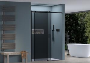 Cerano Santoro, sprchové posuvné dveře 130x195 cm, 6mm šedé sklo, černý profil, CER-CER-424957