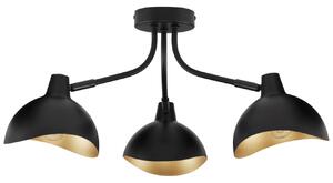 Černo-zlaté kovové stropní světlo Nova Luce Geti 10 cm