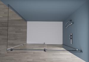 Cerano Santoro, sprchový kout s posuvnými dveřmi 130(dveře) x 70(stěna) x 195 cm, 6mm čiré sklo, chromový profil, CER-CER-425431