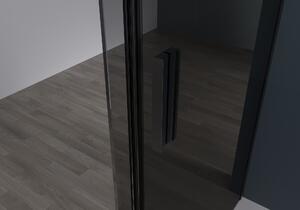 CERANO - Sprchový kout Santoro L/P - černá matná, grafitové sklo - 120x100 cm - posuvný