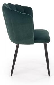 Jídelní židle K386 samet / černá Tmavě zelená